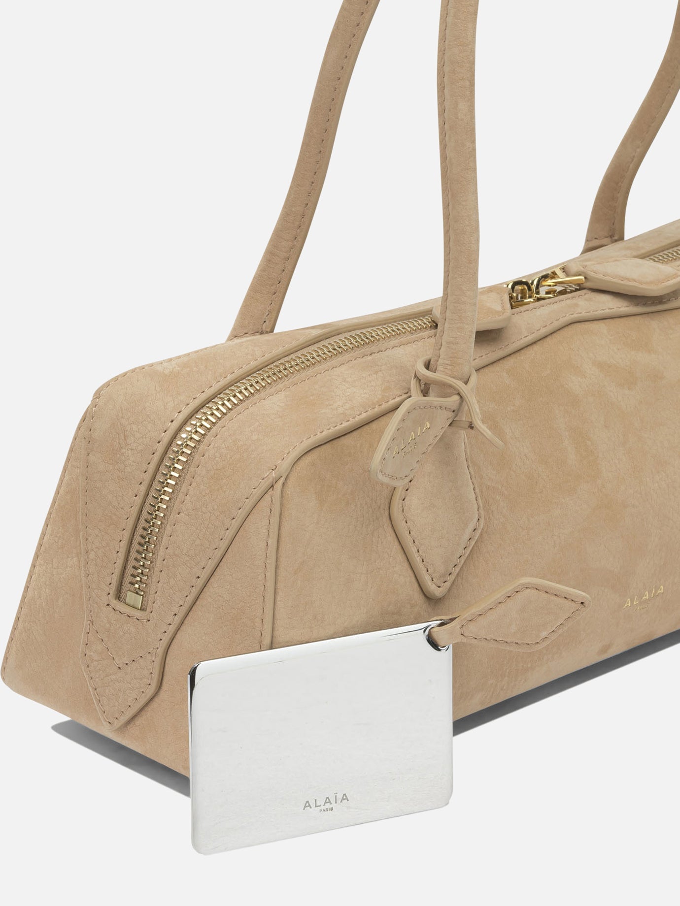 Medium bags 100% calfskin  Beige - Alaïa Women | PDP | VIETTI Online Store | thumbnail_4