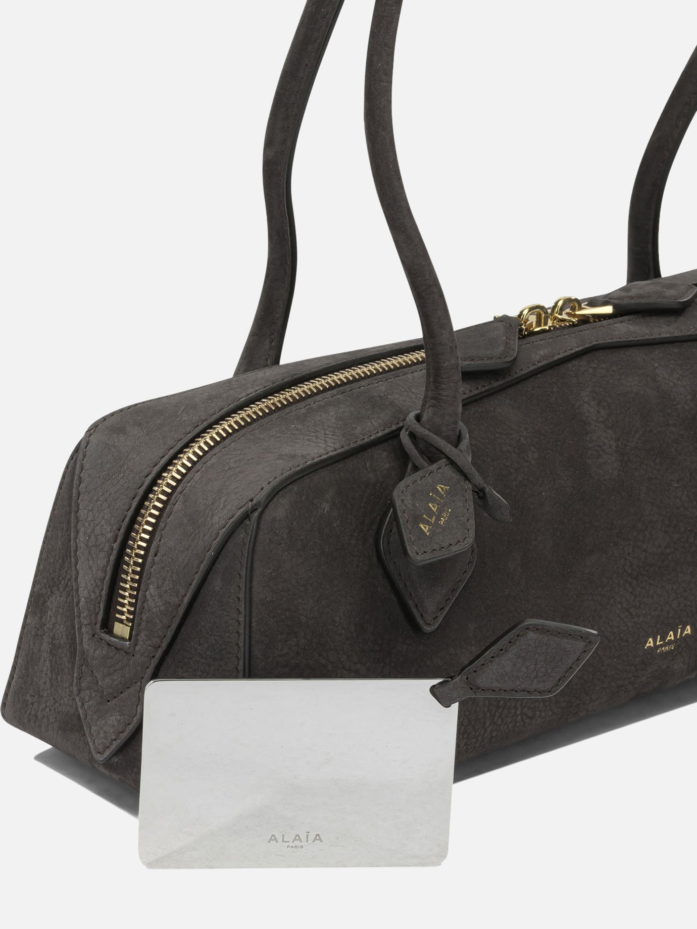 Medium bags 100% calfskin  Grey - Alaïa Women | PDP | VIETTI Online Store | thumbnail_4