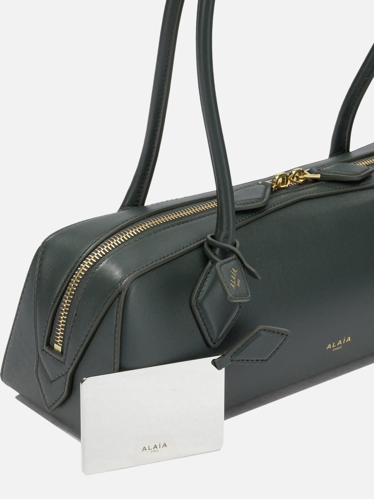 Alaïa "Le Teckel" Medium Shoulder Bag Green

