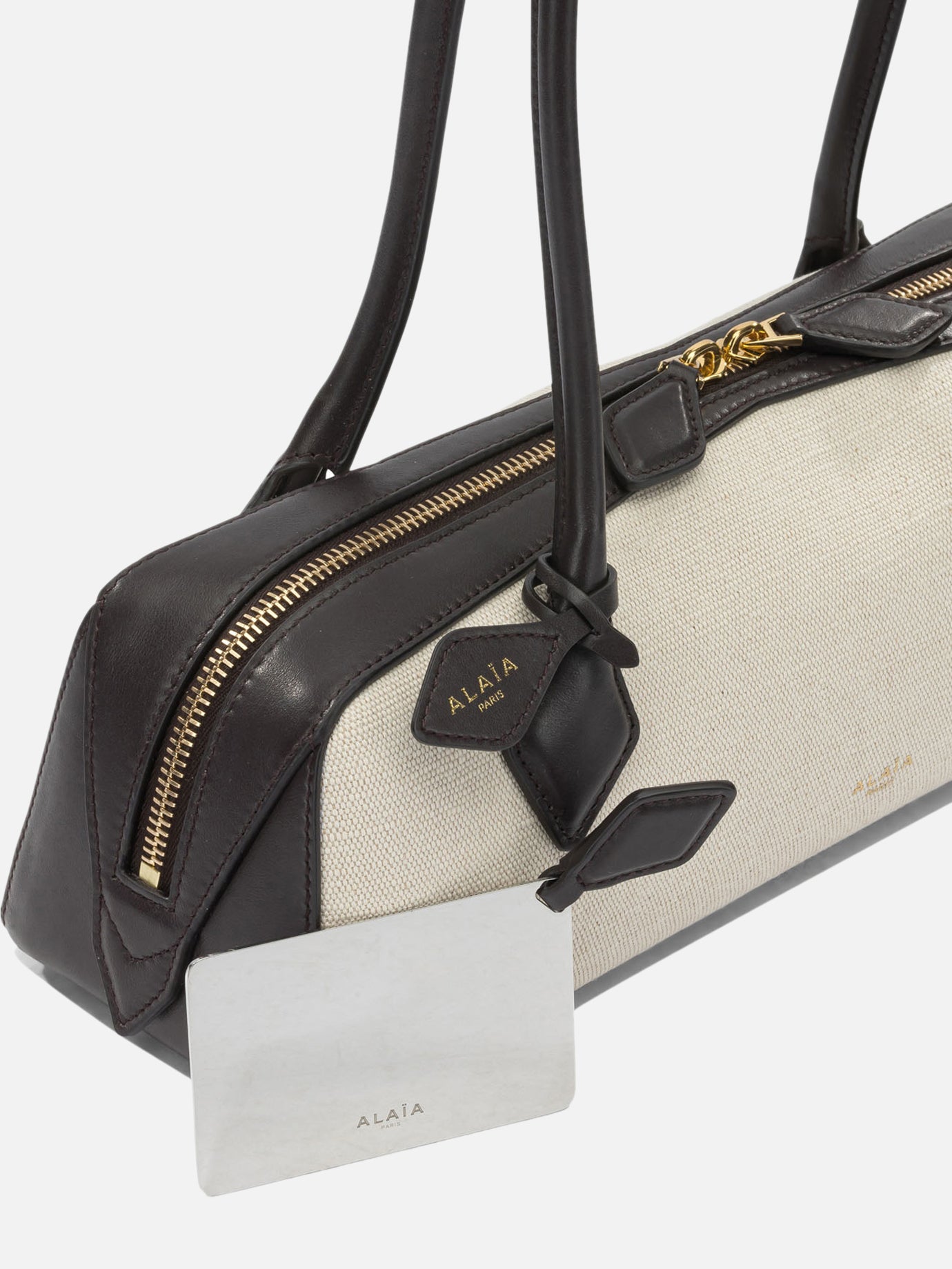 Medium bags 100% cotton - Other fabric: 100% leather  Beige - Alaïa Women | PDP | VIETTI Online Store | Zoom-Modal_4
