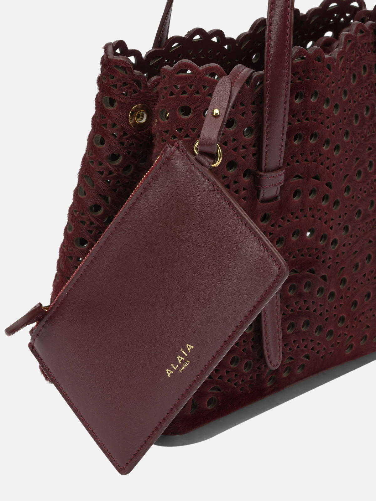 Alaïa "Mina 20" Small Handbag Bordeaux - VIETTI