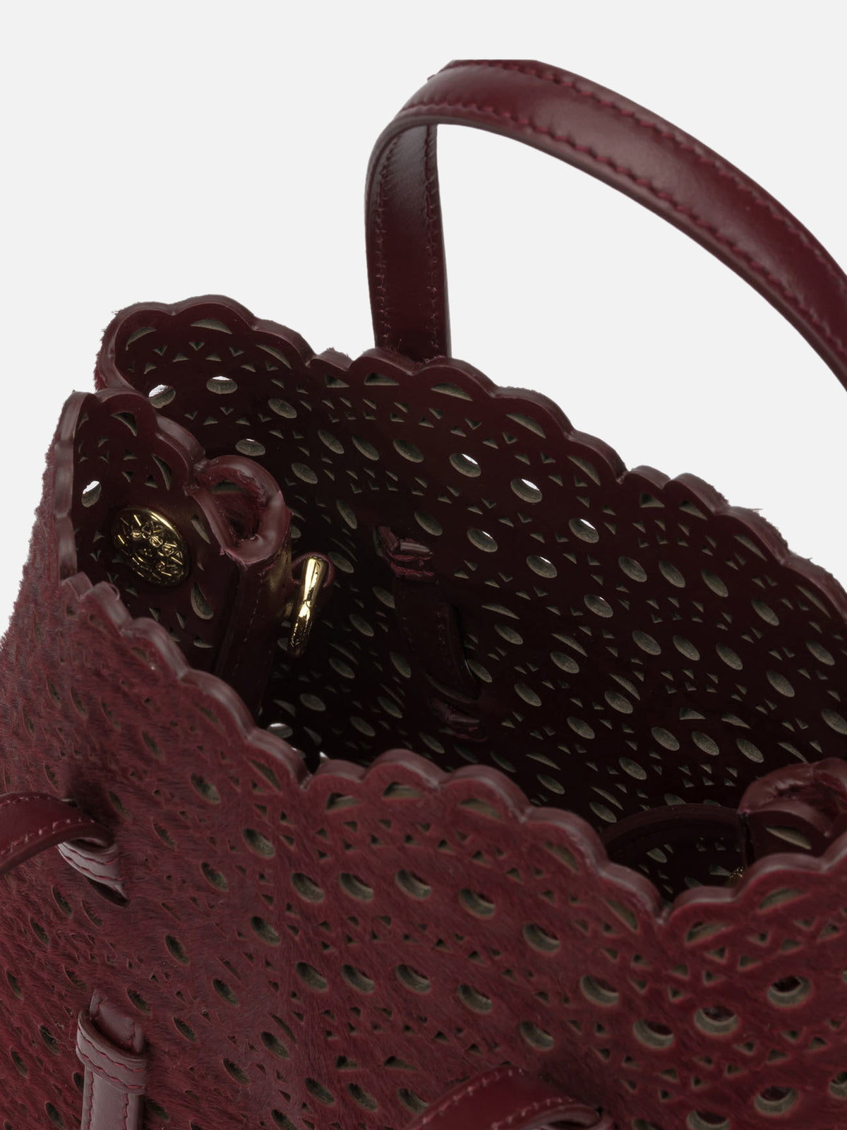 Alaïa "Mina 20" Small Handbag Bordeaux - VIETTI