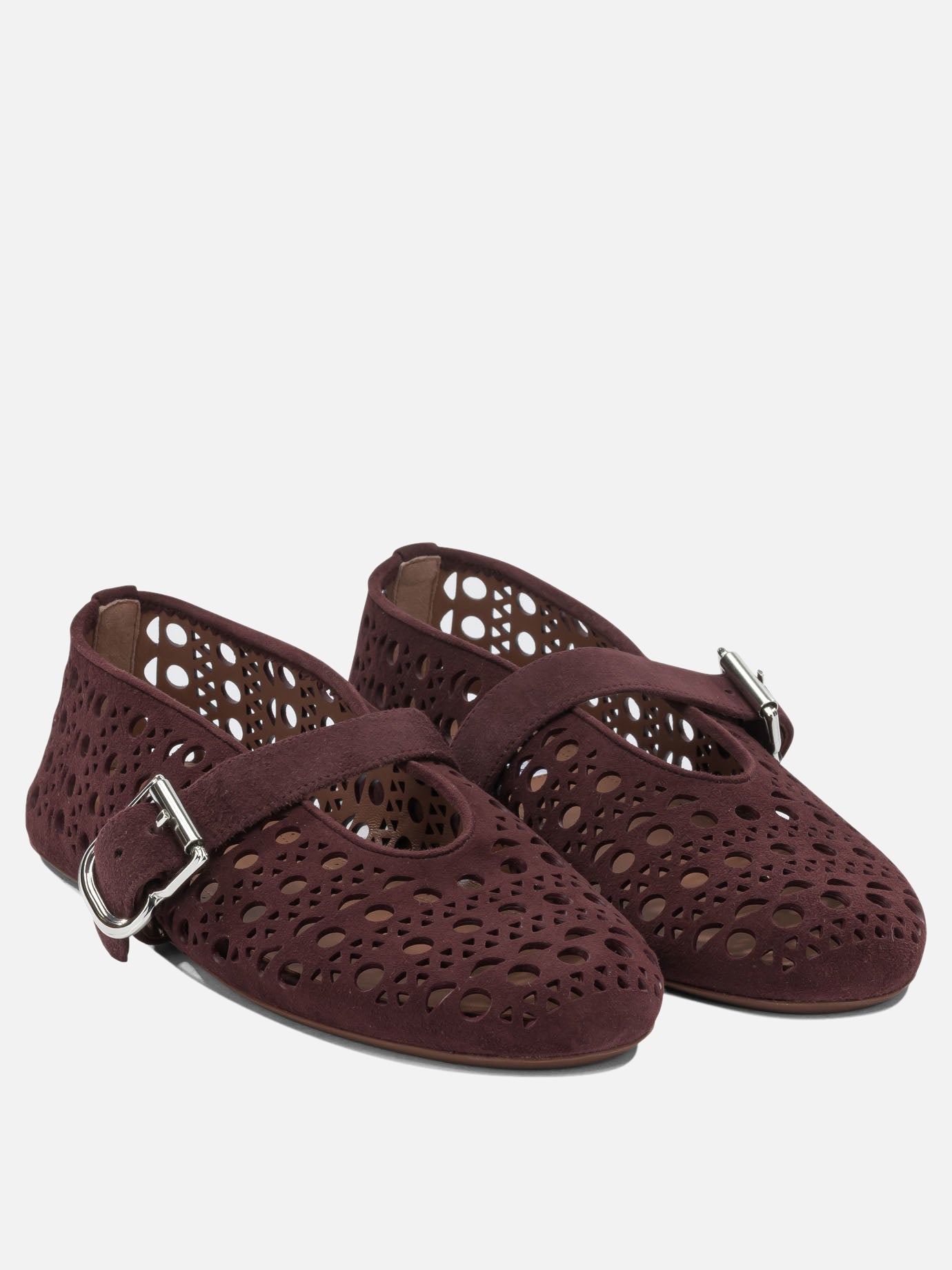 Ballerine Mary Jane 100% lamb leather - 100% rubber  Bordeaux - Alaïa Donna | PDP | VIETTI Online Store | thumbnail_2