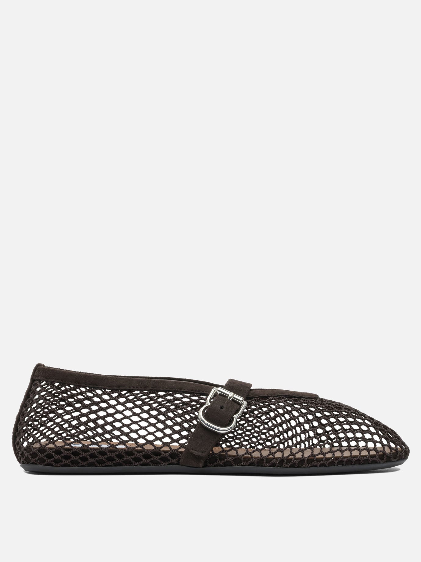 Mary Jane ballet flats 80% polyamide 20% leather - 100% rubber  Brown - Alaïa Women | PDP | VIETTI Online Store | Zoom-Modal
