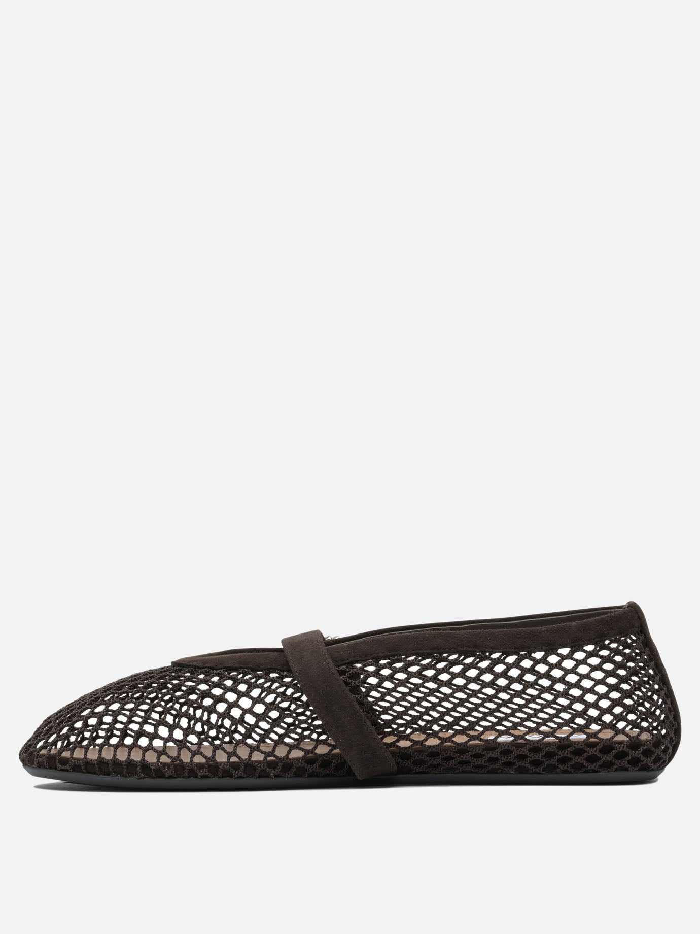 Mary Jane ballet flats 80% polyamide 20% leather - 100% rubber  Brown - Alaïa Women | PDP | VIETTI Online Store | Zoom-Modal_3
