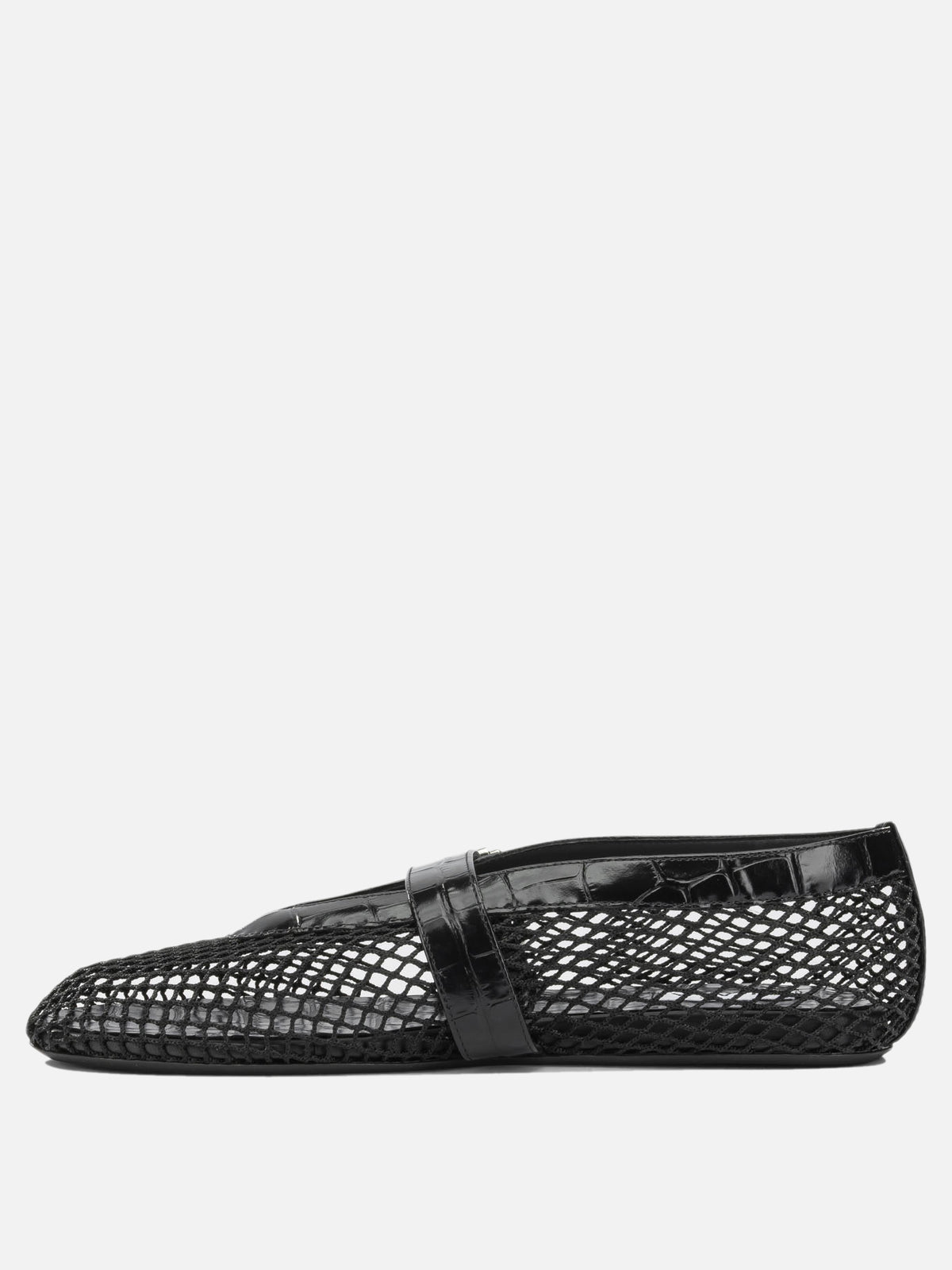 Alaïa Mary Jane Ballet Flats in Mesh Black - VIETTI