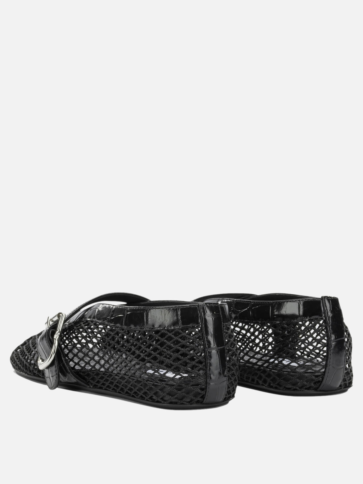 Alaïa Mary Jane Ballet Flats in Mesh Black

