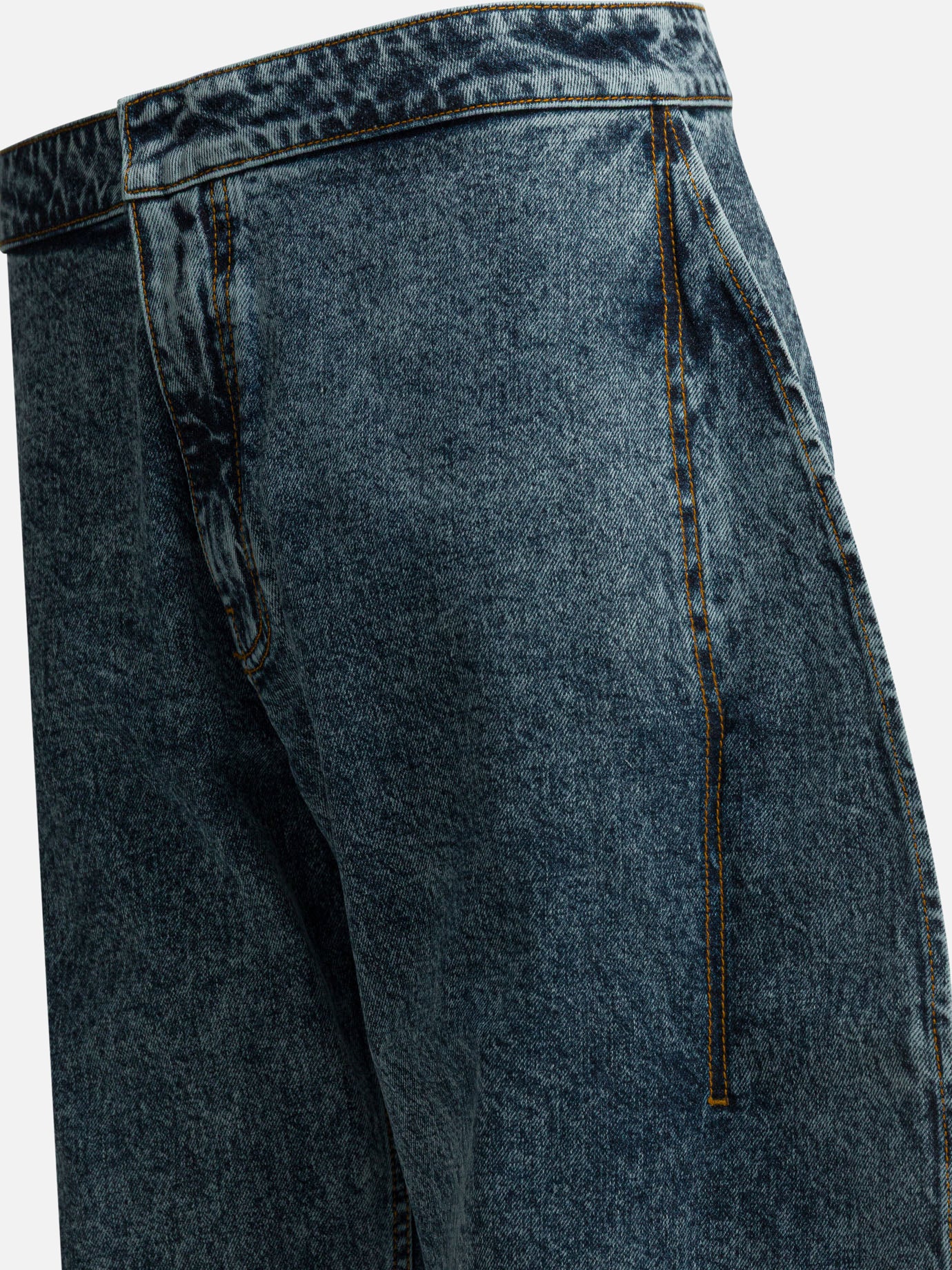 Wide-leg jeans Solid colour  Blue - Alaïa Women | PDP | VIETTI Online Store | thumbnail_3