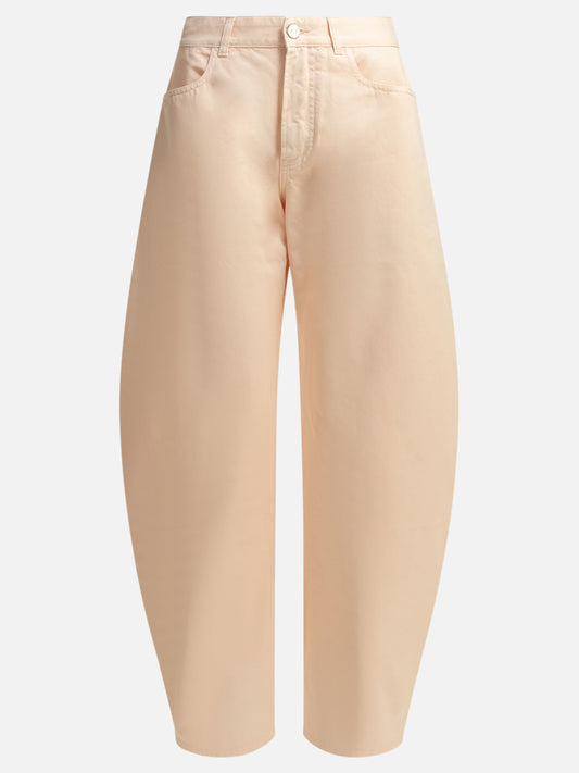Wide-leg jeans Solid colour  Pink - Alaïa Women | PDP | VIETTI Online Store 
