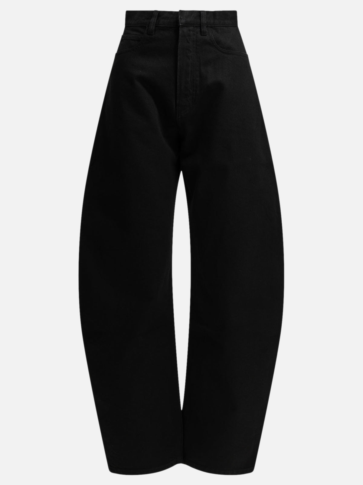 Alaïa "Round" Wide-Leg Jeans Black

