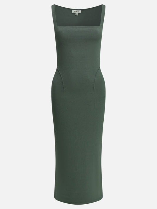 Alaïa "Body Conscious" Midi Dress Green

