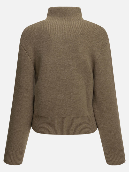 Almada Label "Dana" Half-Zip Sweater - Brown

