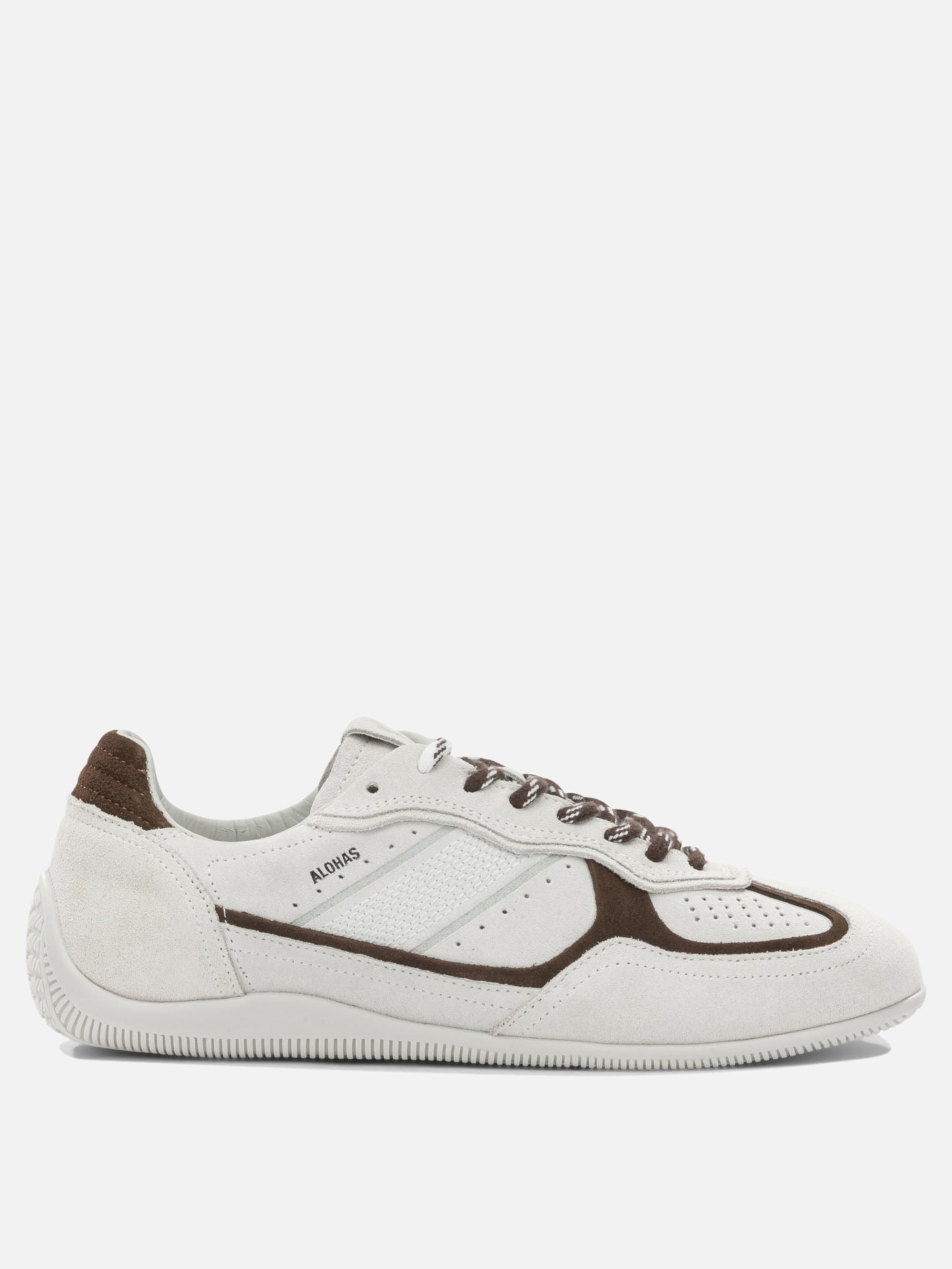 Sneaker basse 90% calf suede 10% cotton - 100% rubber  Bianco - Alohas Donna | PDP | VIETTI Online Store | Zoom-Modal
