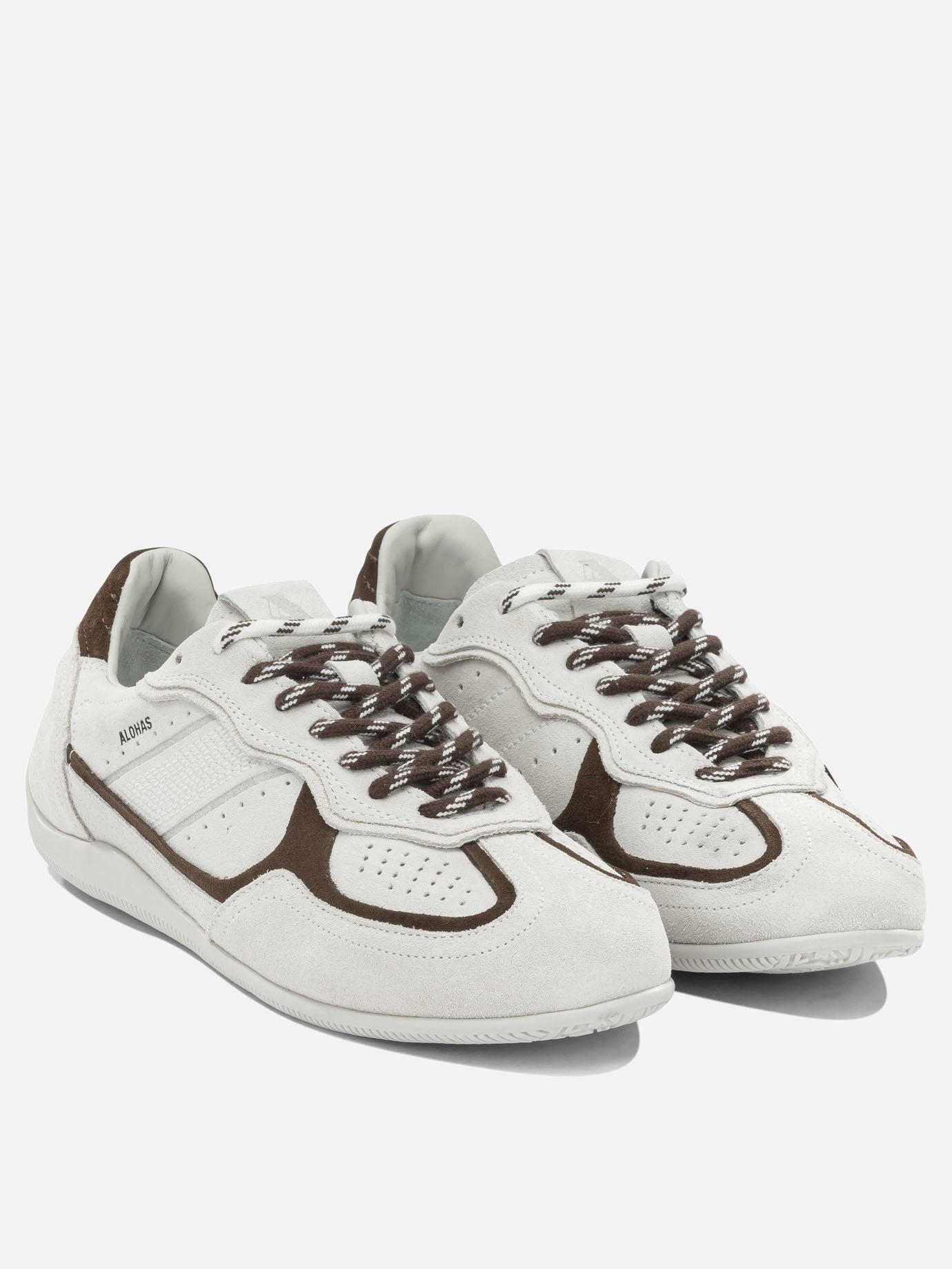 Sneaker basse 90% calf suede 10% cotton - 100% rubber  Bianco - Alohas Donna | PDP | VIETTI Online Store | thumbnail_2