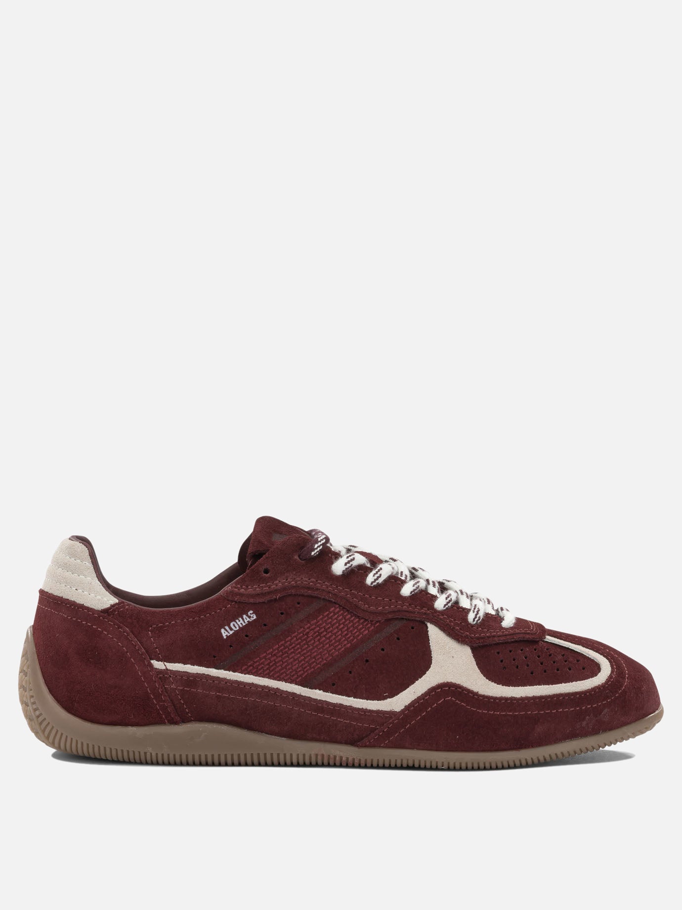 Sneaker basse 90% calf suede 10% cotton - 100% rubber  Bordeaux - Alohas Donna | PDP | VIETTI Online Store | thumbnail