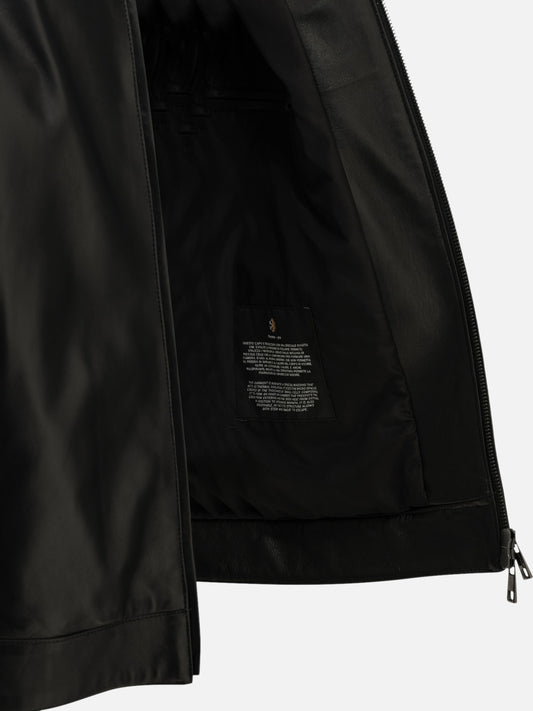 Altum Padded leather jacket Black

