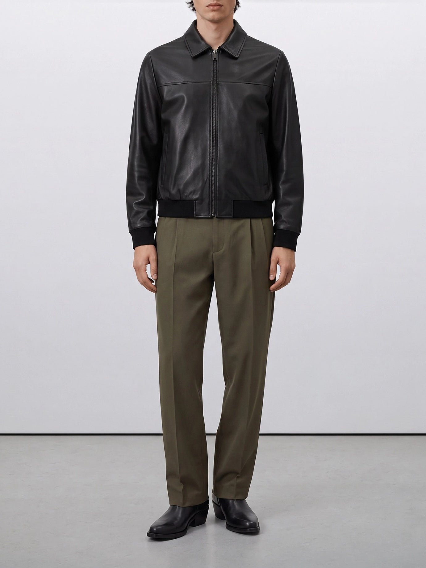 Leather jackets Solid colour  Black - Altum Men | PDP | VIETTI Online Store | Zoom-Modal_2
