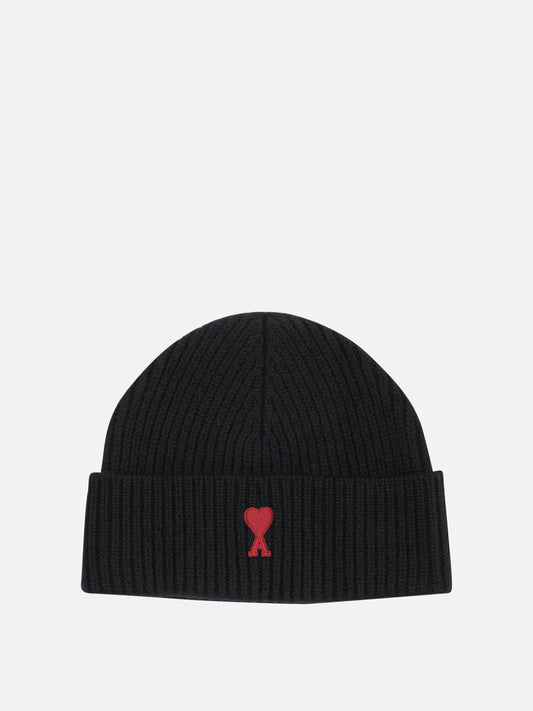 Ami Paris Merino wool beanie Black

