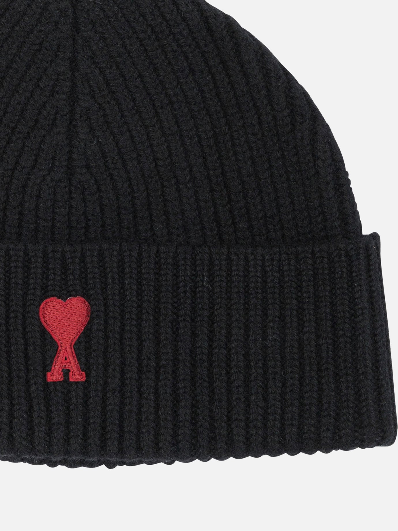 Ami Paris Merino wool beanie Black

