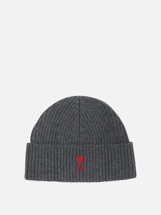 Ami Paris Merino wool beanie Grey

