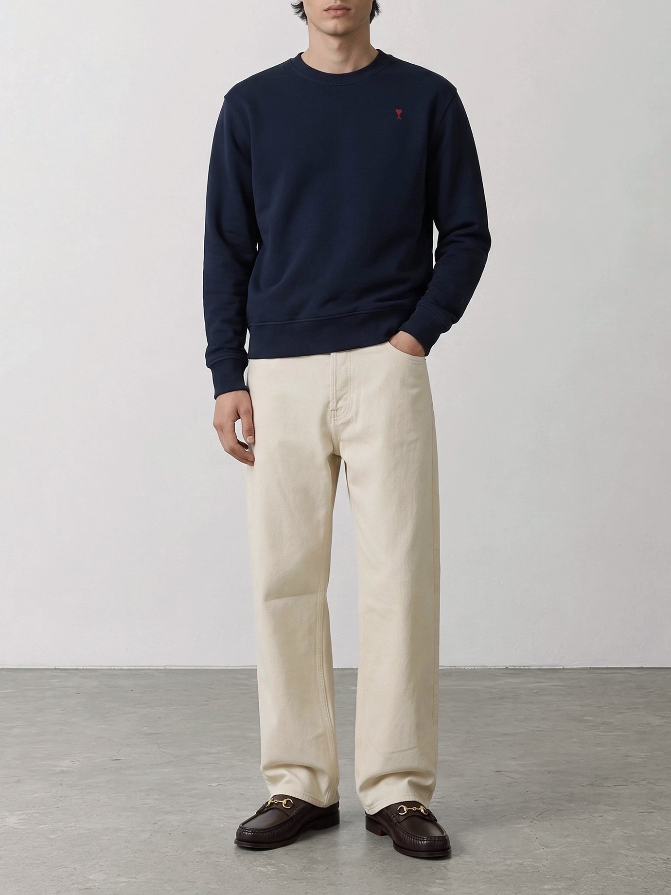 Felpe girocollo Logo  Blu - Ami Paris Uomo | PDP | VIETTI Online Store | Zoom-Modal_2
