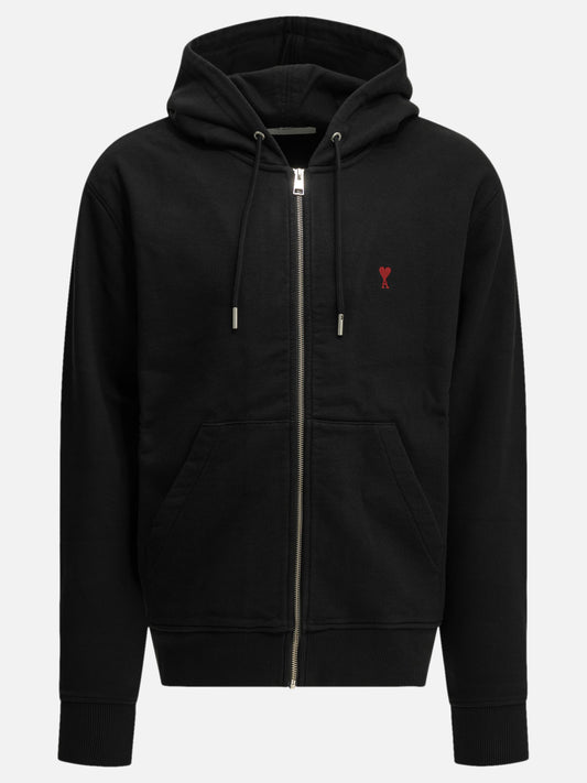 Full zip sweatshirts Logo  Black - Ami Paris Men | PLP | VIETTI Online Store 
