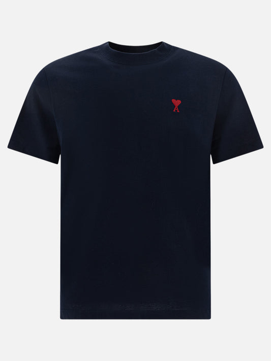 T-shirt girocollo Logo  Blu - Ami Paris Uomo | PDP | VIETTI Online Store 
