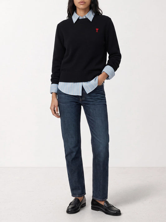 Crewneck sweaters Logo  Black - Ami Paris Women | PLP | VIETTI Online Store | 2
