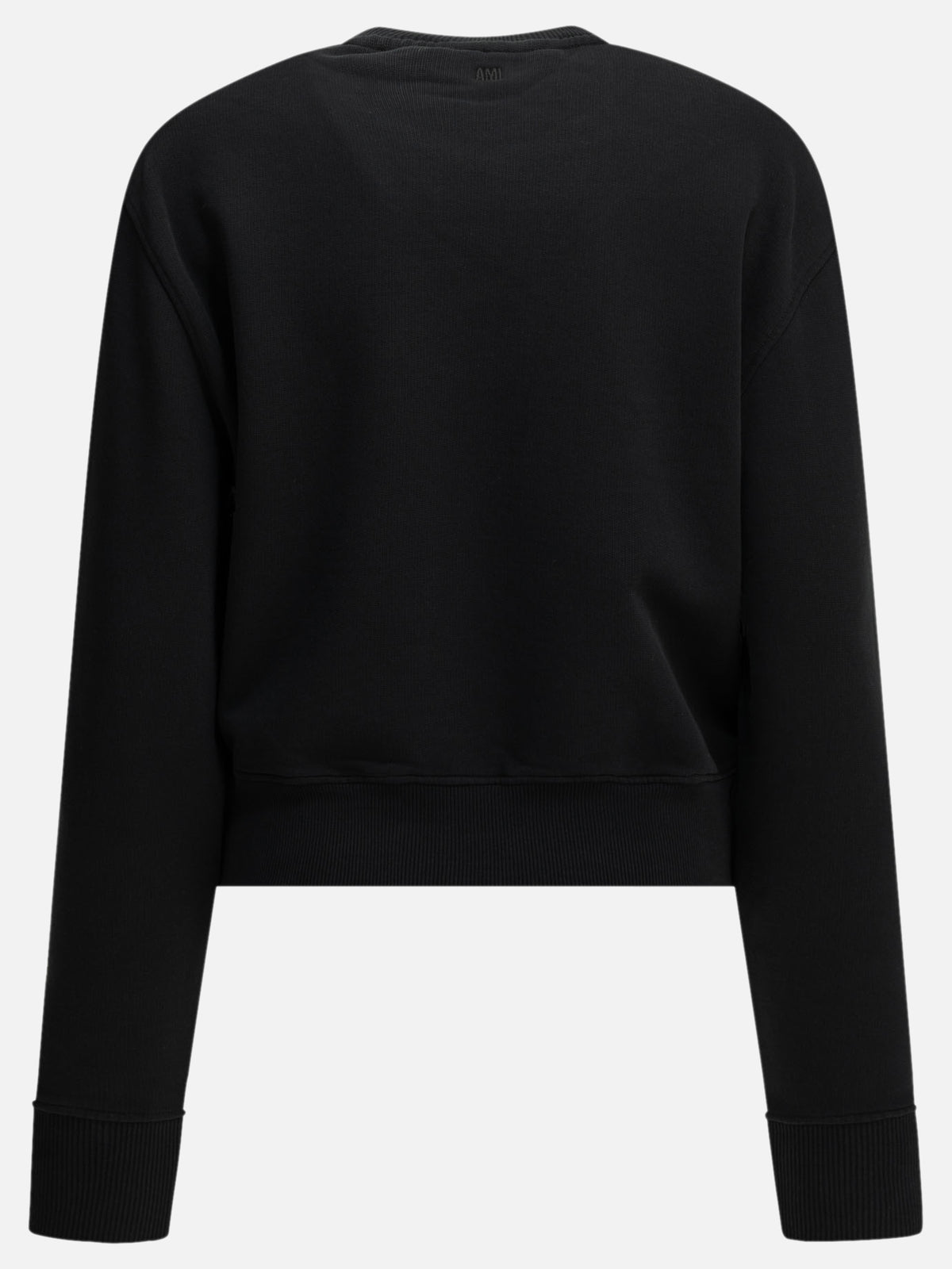 Ami Paris "Ami de Coeur" Crew-Neck Sweatshirt Black - VIETTI
