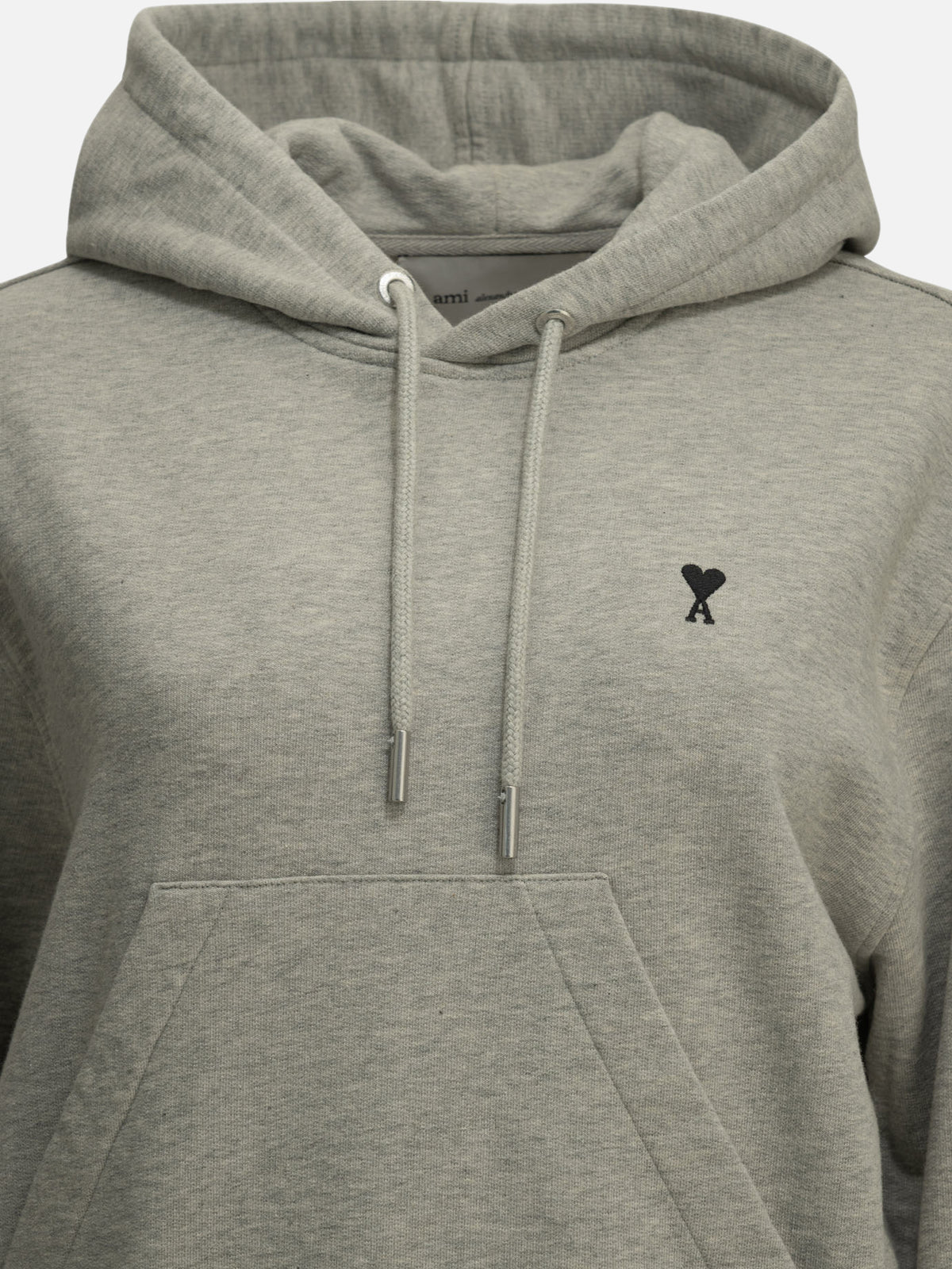 Ami Paris "Ami de Coeur" Hooded Sweatshirt Grey

