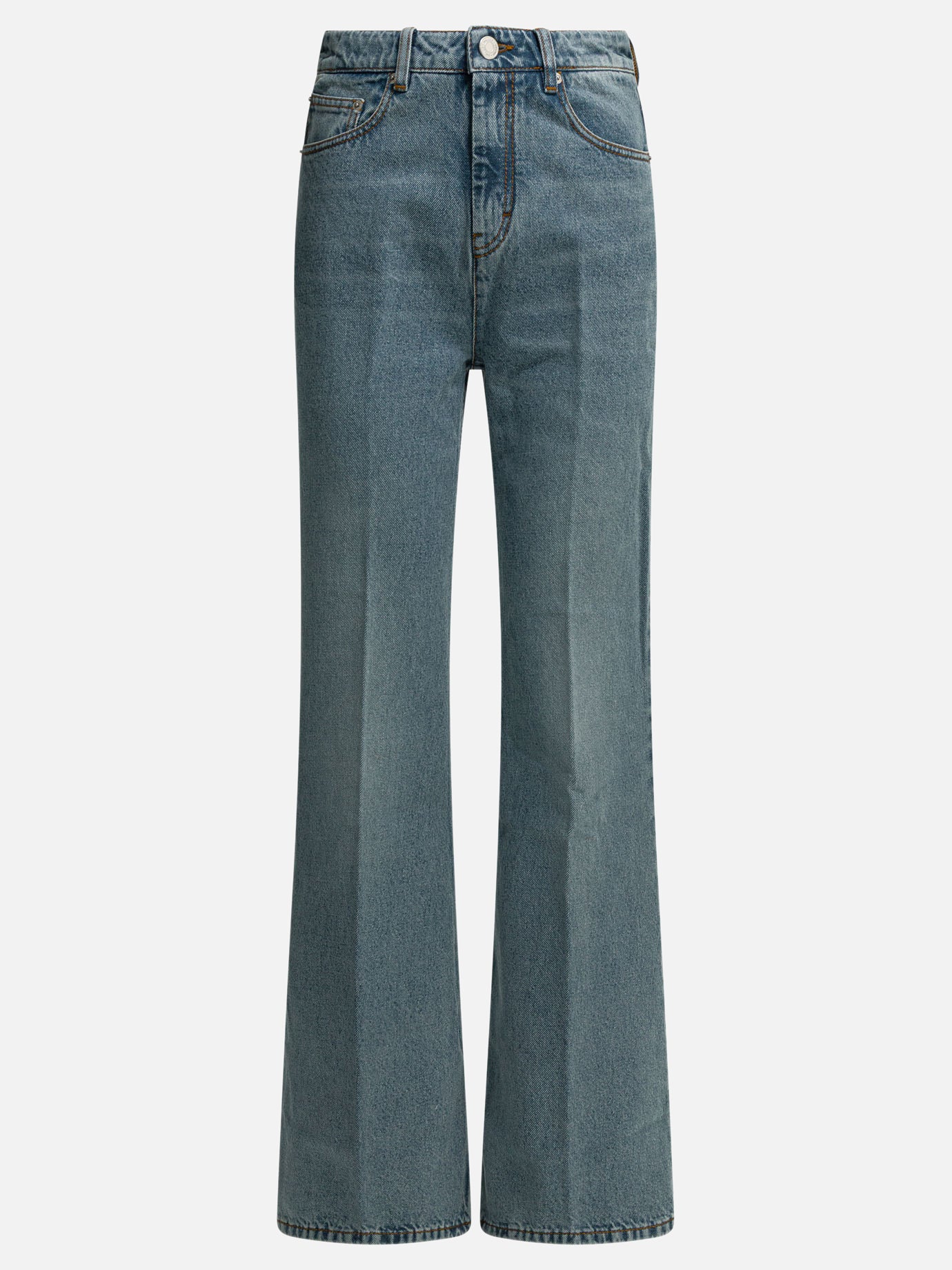 Flared jeans Solid colour  Light blue - Ami Paris Women | PDP | VIETTI Online Store | thumbnail