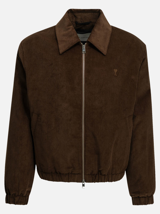 Bomber jackets Logo  Brown - Ami Paris Men | PDP | VIETTI Online Store 
