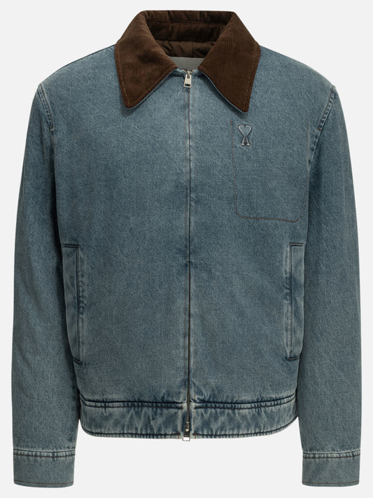 Ami Paris "Ami de Coeur" Denim Jacket Light blue

