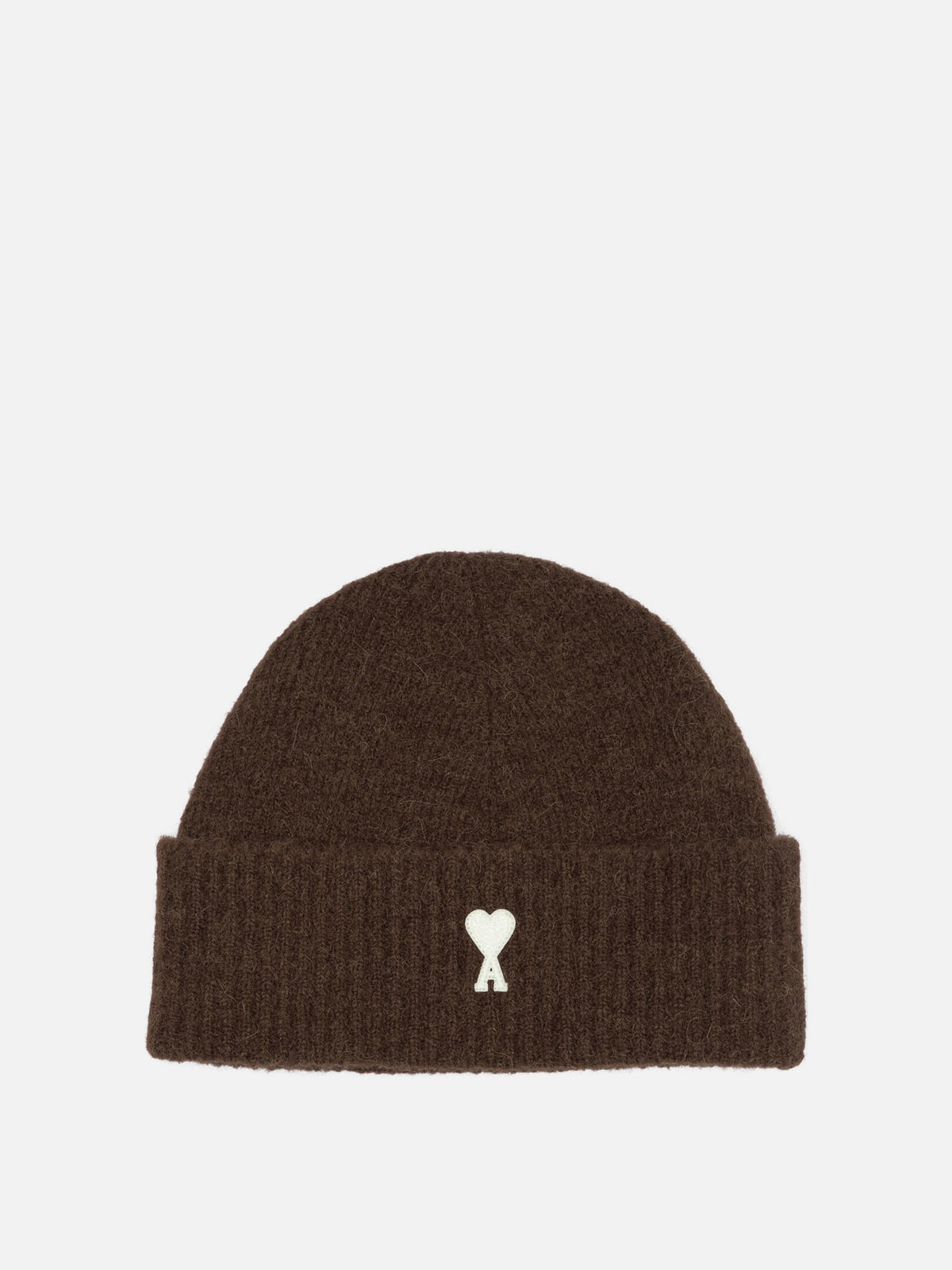 Ami Paris Alpaca Beanie - Brown

