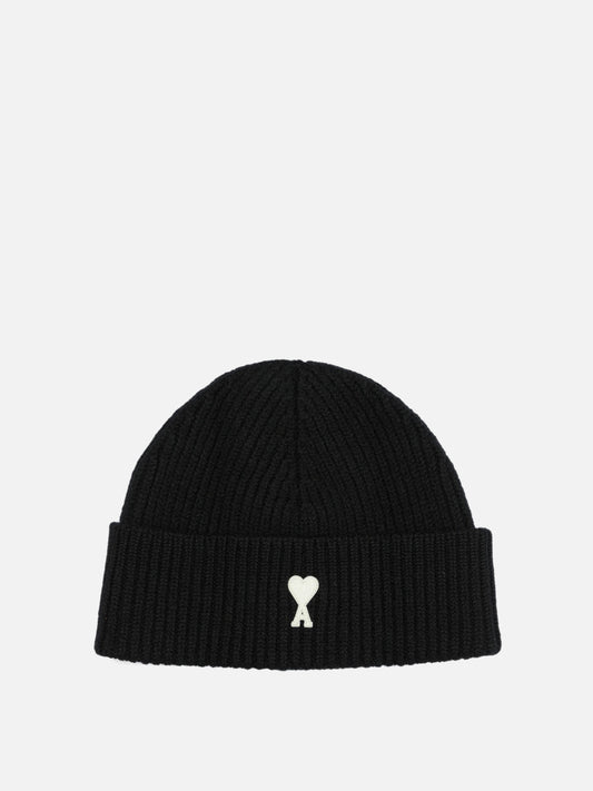 Ami Paris "Ami de Coeur" Beanie Black

