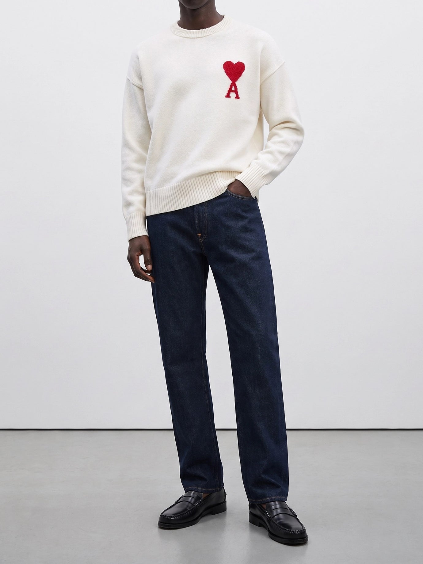 Crewneck sweaters Logo  White - Ami Paris Men | PDP | VIETTI Online Store | thumbnail_2