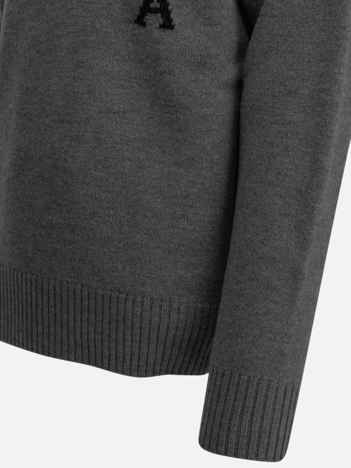 Ami Paris "Ami de Coeur" Crew-Neck Sweater Grey