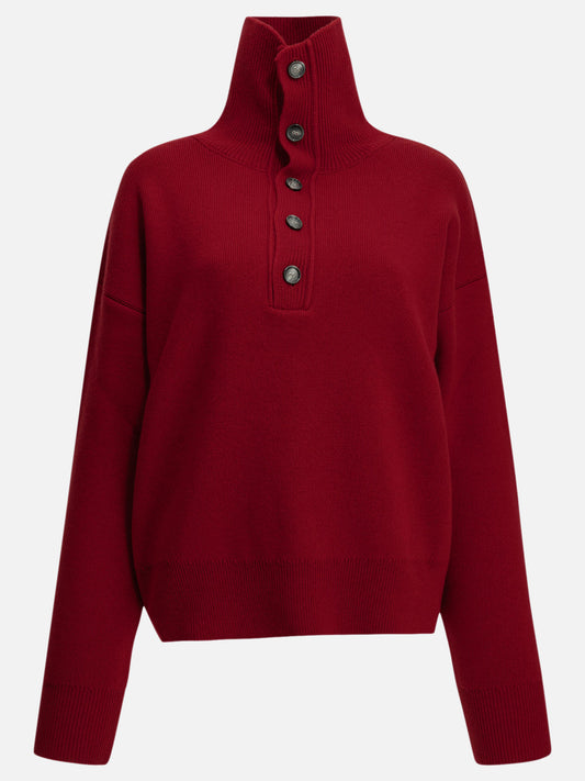 Ami Paris Wool Turtleneck Sweater Red

