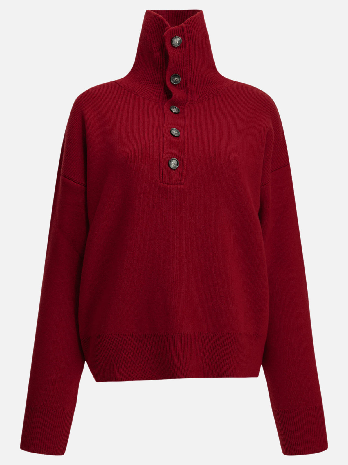 Ami Paris Wool Turtleneck Sweater Red