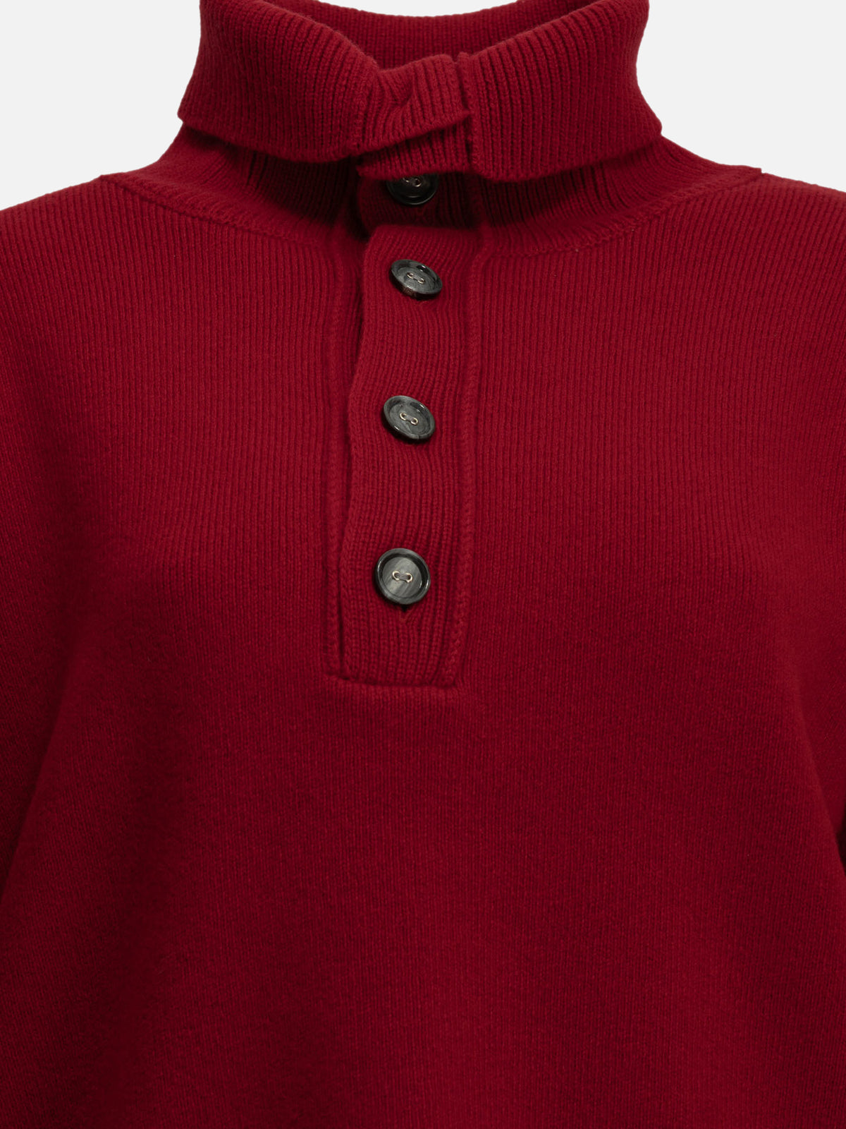 Ami Paris Wool Turtleneck Sweater Red - VIETTI