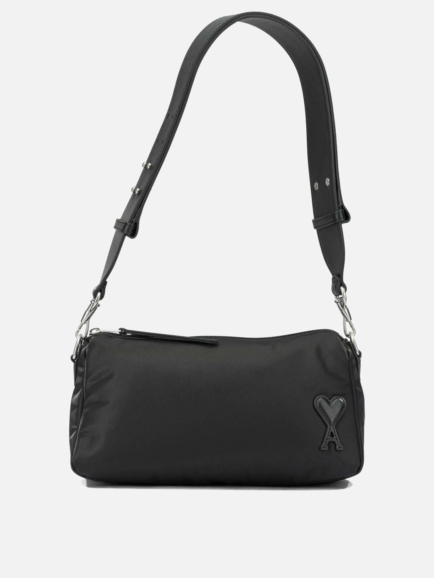 Small bags 100% polyamide - Secondary fabric: 100% cow leather - Lining: 100% polyamide  Black - Ami Paris Women | PDP | VIETTI Online Store | thumbnail