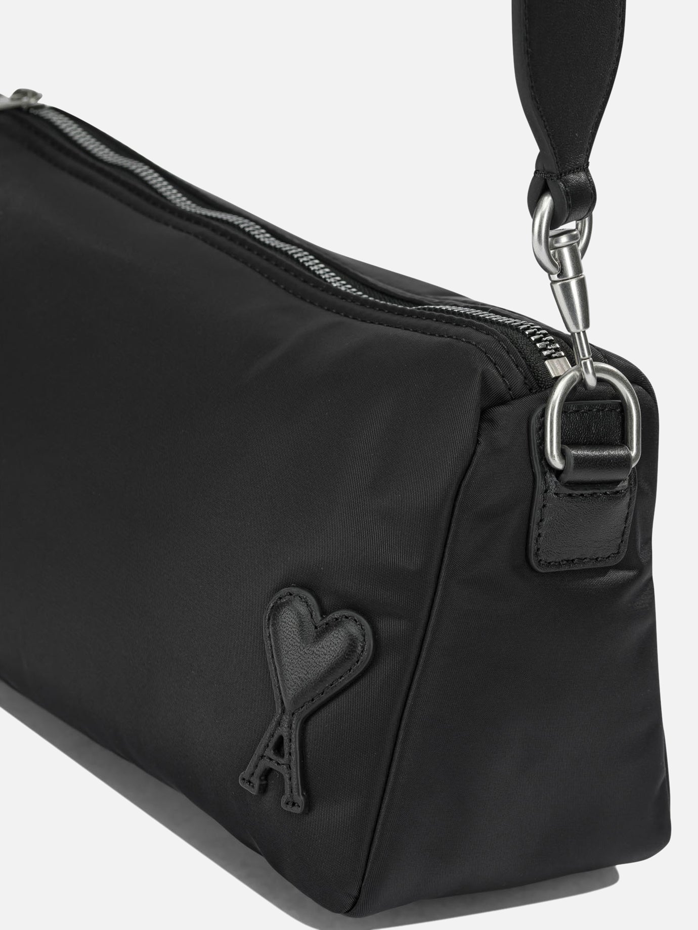 Small bags 100% polyamide - Secondary fabric: 100% cow leather - Lining: 100% polyamide  Black - Ami Paris Women | PDP | VIETTI Online Store | thumbnail_4