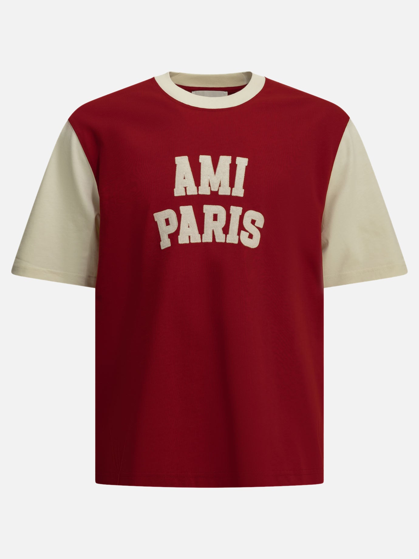 T-shirt girocollo Logo  Rosso - Ami Paris Uomo | PDP | VIETTI Online Store | thumbnail