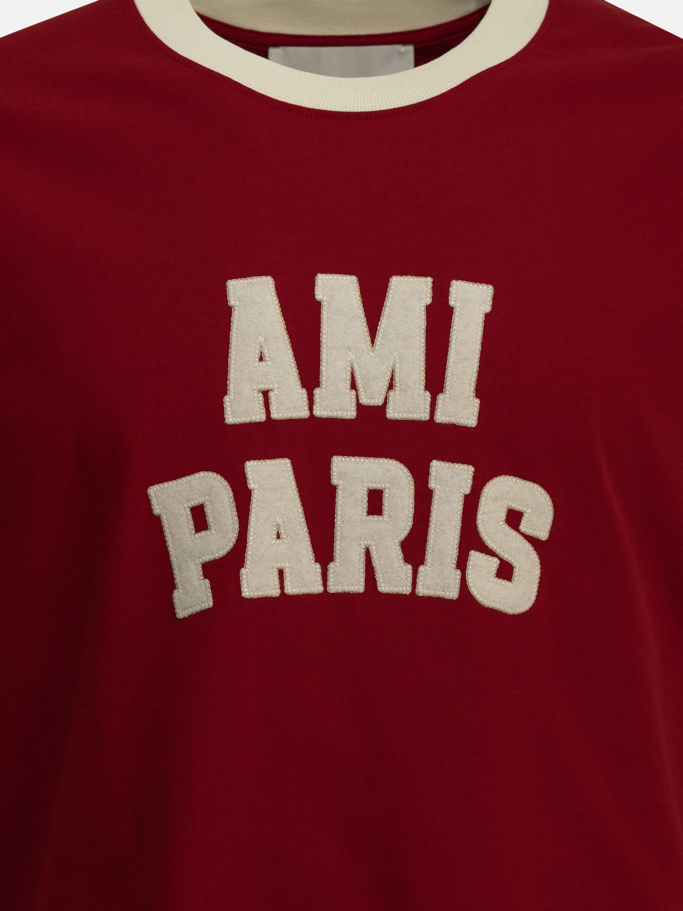T-shirt girocollo Logo  Rosso - Ami Paris Uomo | PDP | VIETTI Online Store | thumbnail_5