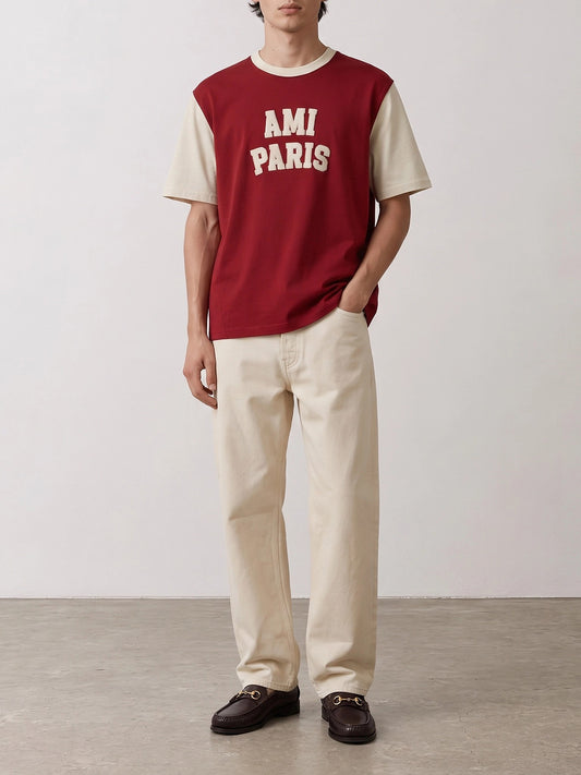Crewneck t-shirts Logo  Red - Ami Paris Men | PLP | VIETTI Online Store | 2
