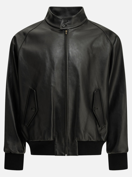 A.Presse "Harrington" Leather Jacket Black


