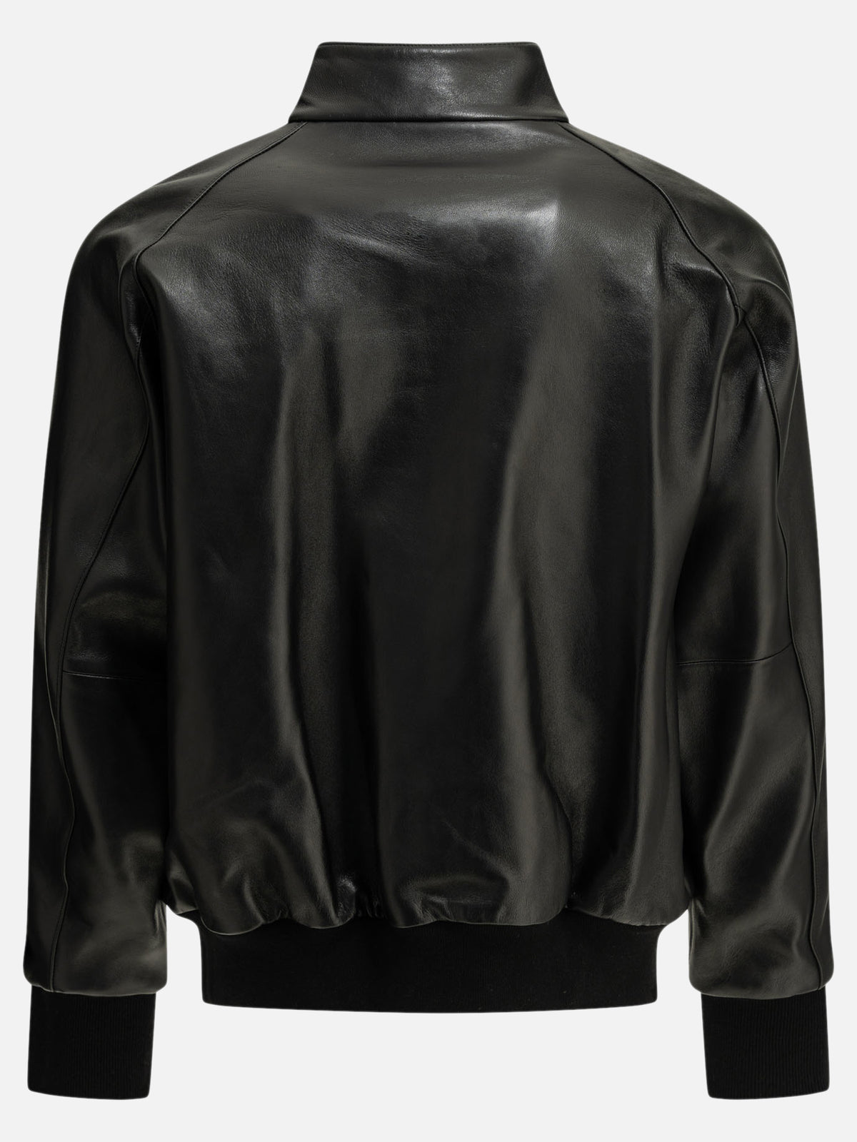 A.Presse "Harrington" Leather Jacket Black