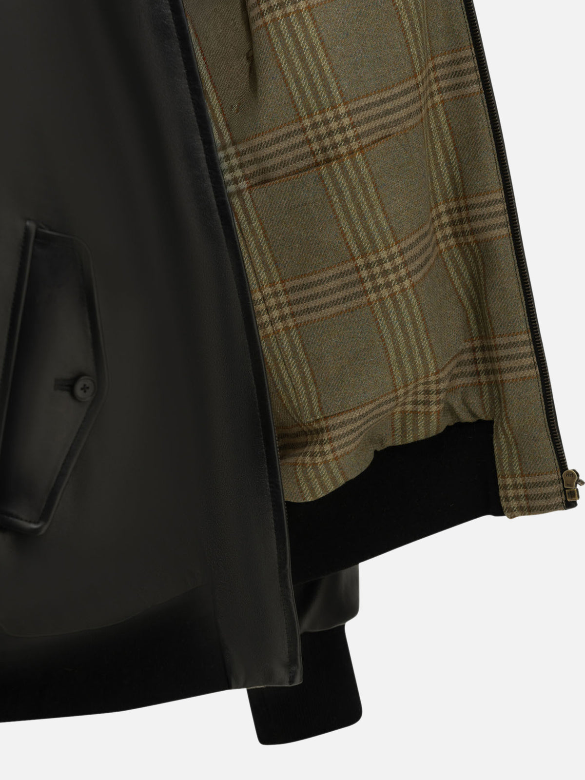 A.Presse "Harrington" Leather Jacket Black - VIETTI