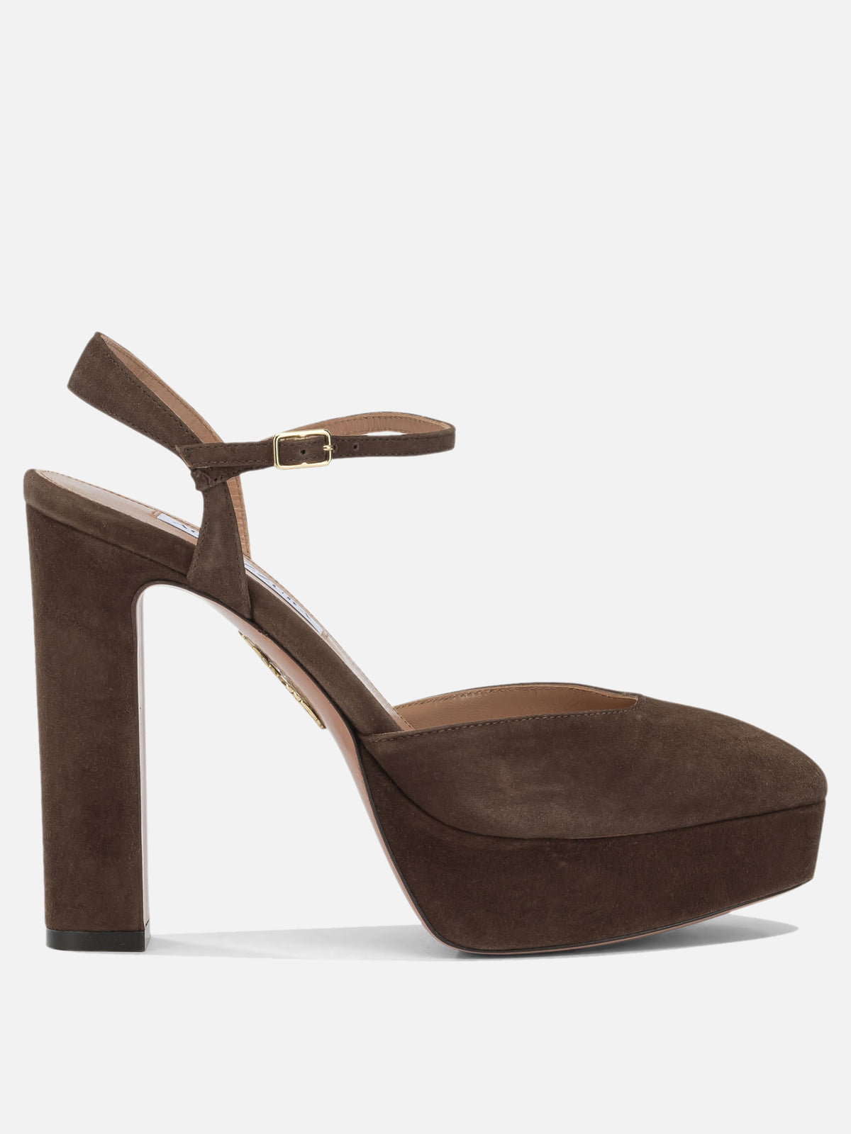 Aquazzura "Amira Plateau 110MM" Slingback Brown

