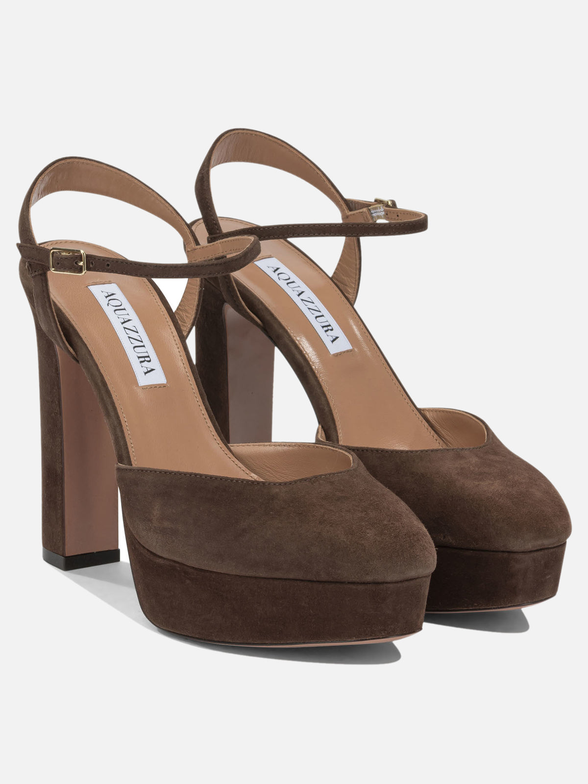Aquazzura "Amira Plateau 110MM" Slingback Brown - VIETTI